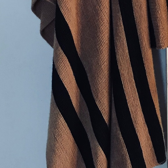 Poncho rayure cognac - Picture 3 of 3